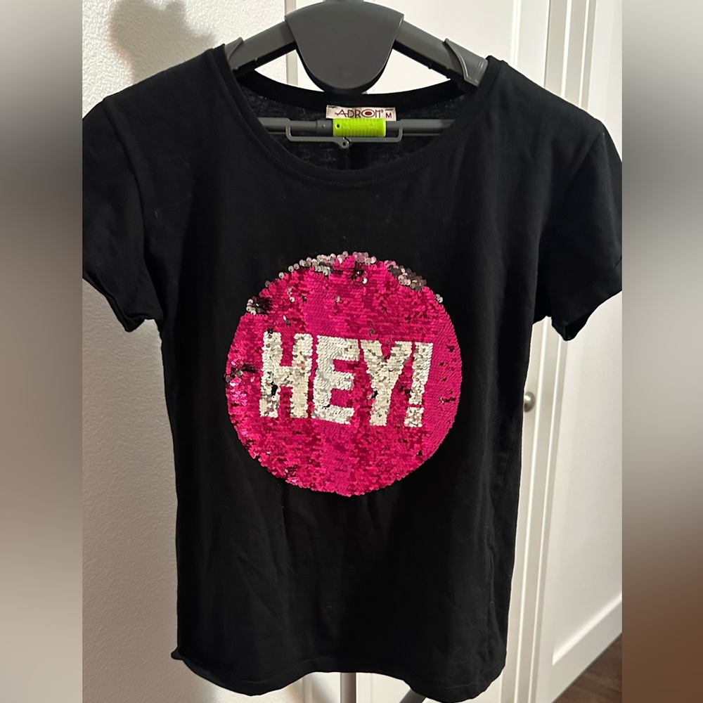 Adrom collection Black and Pink Sequin women top
